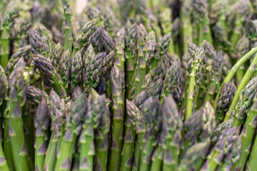 bunch of fresh green asparagus
