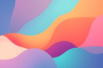 Fototapeta premium Abstract Colorful Wave Background Pastel Hues and Fluid Shapes