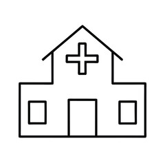 home vector icon line art on transparent background