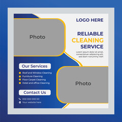 Reliable Cleaning Service Social Media Post Design