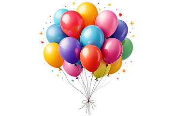 Colorful balloons festive birthday celebration party