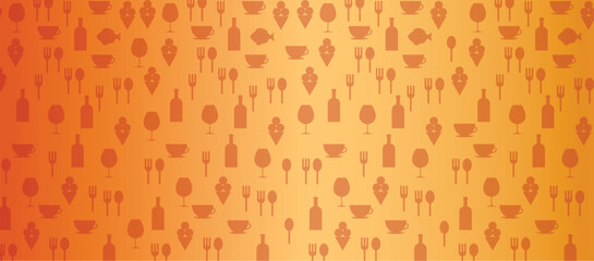 Seamless  kitchen tools pattern.
