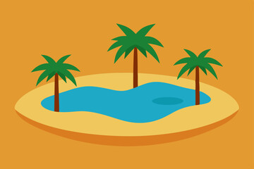 tropical beach with palm trees