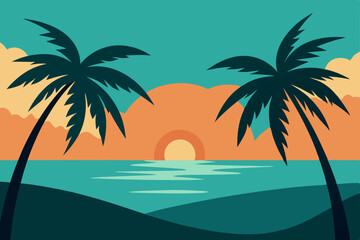 palm trees on the beach