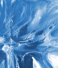 Fototapeta premium deep blue fluid art with ocean flow effect