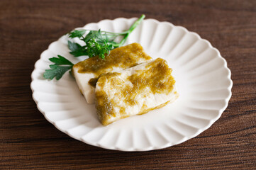 豆腐のとろろ昆布締め