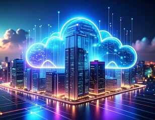 Cloud Computing Over Smart City at Night
