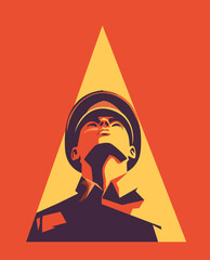 Soldier in Stylized Military Art