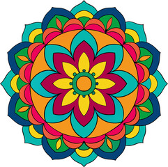 Elegant mandala illustration with traditional floral motifs and fine geometric balance for mindfulness art