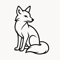 Cartoon vector illustration of a cute wild fox animal