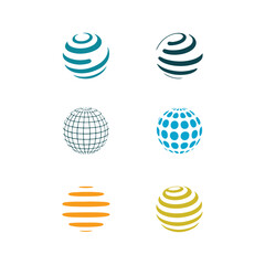Unique globe logo Modern and minimalist vector and abstract logo
