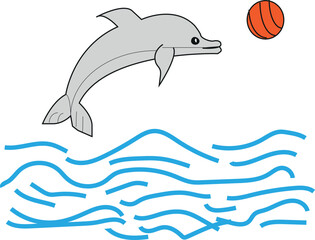 dolphin and ball