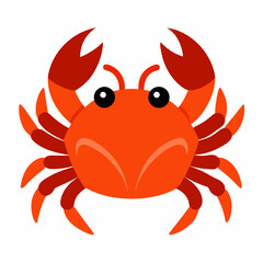 red crab isolated on white background