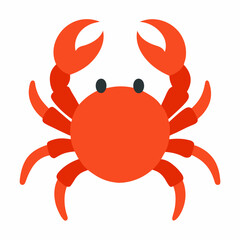 red crab isolated on white background