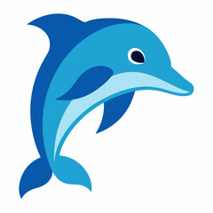 Fototapeta premium dolphin isolated on white background