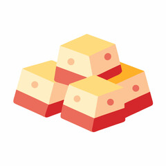 Obraz premium flat-illustration-of-turkish-delight-pieces-on-whi.svg