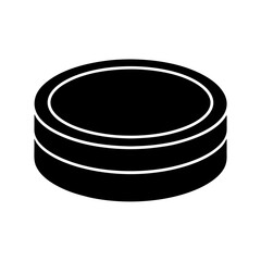 Hockey Puck Icon Vector Flat and Clean Look