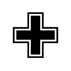 Fototapeta premium Hospital Cross Icon Vector Flat and Clean Look