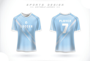 Naklejka premium Soccer jersey Template. Sport t-shirt Design front and back view