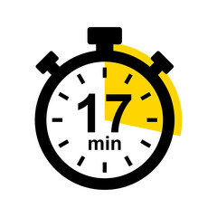 17 minute timer. Stopwatch icon