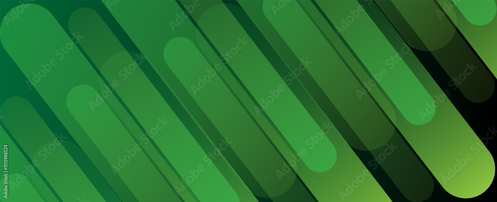 Poster abstract green background with diagonal lines. dynamic shapes composition. vectors