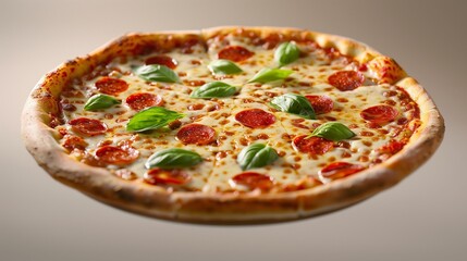 Order graphics pizza plain flying crust cheese shadows height focus background below blank online basil thin-crust cast air in ready for detail hint.