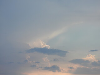 Storm clouds forming in the sky, over Kent County, Delaware. Cloudscape.