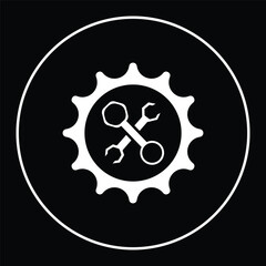 Wrench tools equpment logo. Gear engine car logo illustration