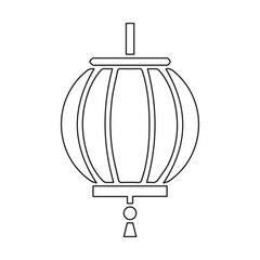 Obraz premium Chinese culture lamp line icon