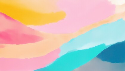  soft pastel watercolor waves in abstract gradient landscape for modern branding, website background, print or minimalist art poster