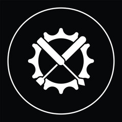 Wrench tools equpment logo. Gear engine car logo illustration