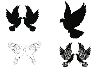 Obraz premium A solo bird in flight set