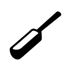 Isolated black and white vector illustration of a dental tool instrument for oral hygiene care