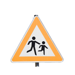 Children Crossing Sign Safety Warning for Drivers and Pedestrians