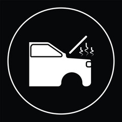 Engine car overheat illustration