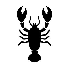 Lobster clip art vector graphic seafood illustration crustacean marine life silhouette design icon