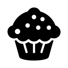 Delicious cupcake dessert bakery sweet treat muffin icon vector illustration design graphic clip art