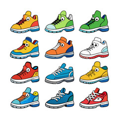 Collection of Colorful Cartoon Sneakers