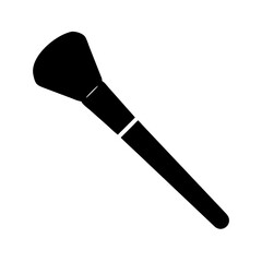 Black makeup brush vector illustration for beauty and cosmetic product design and marketing use