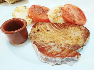 grilled swordfish fillet or slice