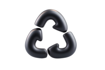 Recycling symbols studio setup creative graphic design minimalist environment close-up perspective sustainability concept