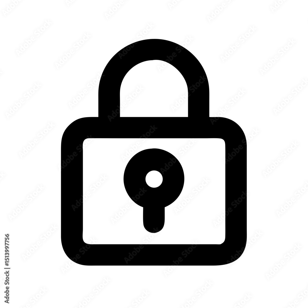 Aufkleber padlock security icon for website design and security lock symbol for mobile application ui ux