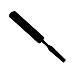 Chisel tool vector icon for woodworking carpentry and carving projects hand tool design element for diy