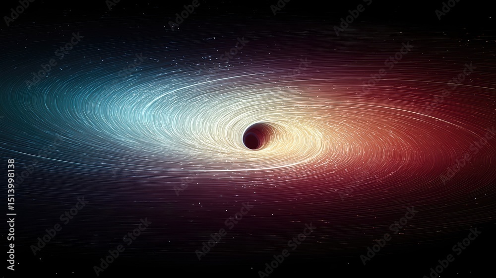 Poster swirling colorful vortex at the edge of darkness exudes a psychedelic and mysterious aura