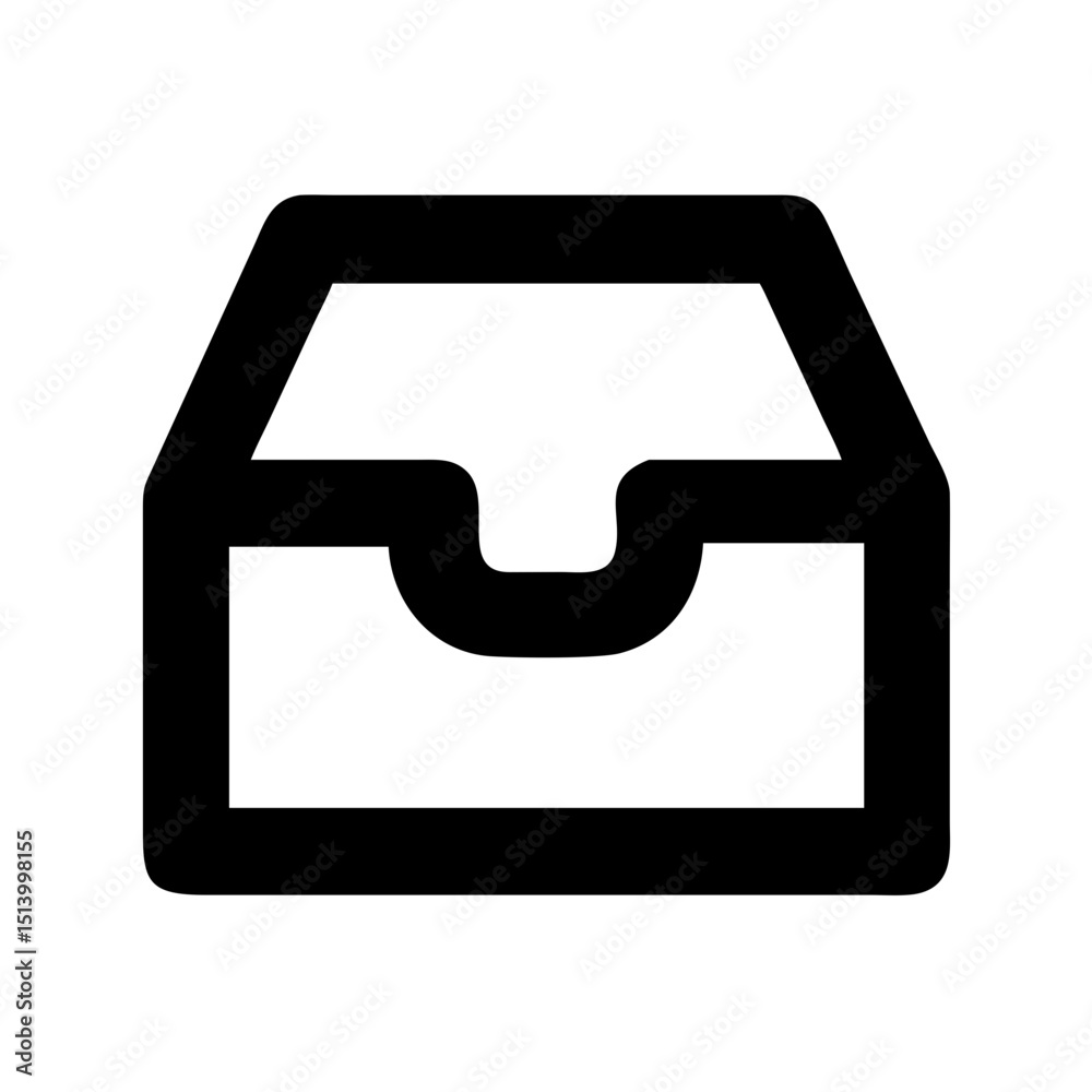 Poster Download inbox icon vector graphic file storage box archive data center cloud computing system