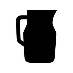 Vector graphic of black pitcher jug for water juice milk tea coffee beverage illustration drinkware