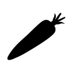 Isolated black carrot vector illustration for healthy eating and vegan food concept design element