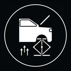 Jack car sevice in workshop maintance icon illustration.