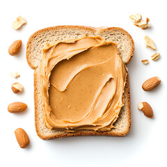 bread and butter on transparent background