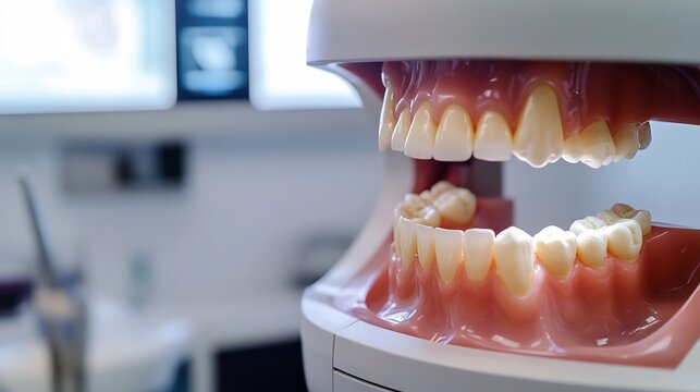 3d dental scanner capturing a detailed digital impression of a patient's teeth modern dental technology high resolution close up - Powered by Adobe